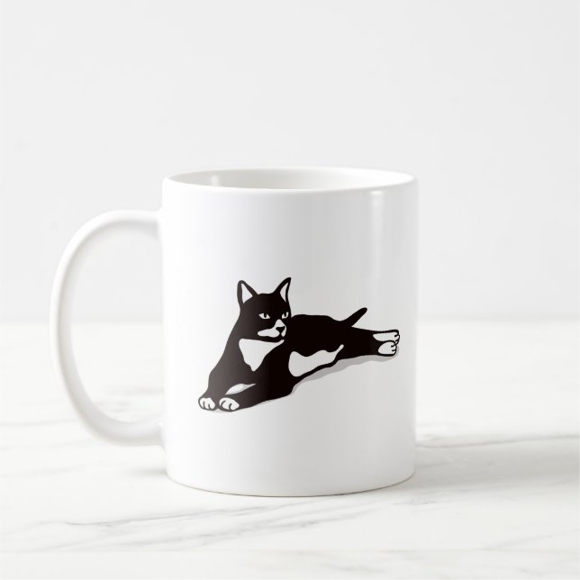 Tuxedo Katze Katze Lady Geschenk Katze Mama Tuxedo Kaffeetasse (Links)