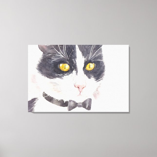 Tuxedo-Katze Leinwanddruck (Vorderseite)