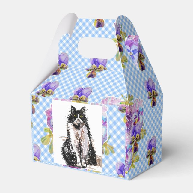 Tuxedo Katze Liebe You Black and White Cats Cake F Geschenkschachtel (Vorderseite)