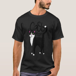 Tuxedo Katze Mama für Kätzchen und Tiere T-Shirt