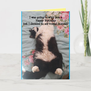 Tuxedo Katze Niedliche Schlafkatze Knetkarte Karte