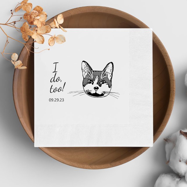 Tuxedo Katze Personalisiert I Doo Too Serviette (Von Creator hochgeladen)