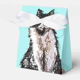 Tuxedo-Katze Schwarz Weiße Katzen Geburtstag Türki Geschenkschachtel