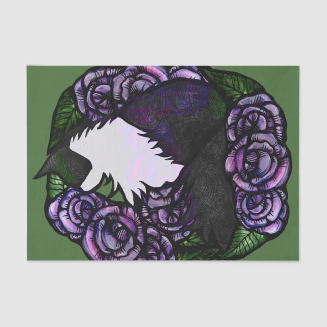 Tuxedo Katze Schwarze und weiße Katzen Seidenpapier (Vorderseite)