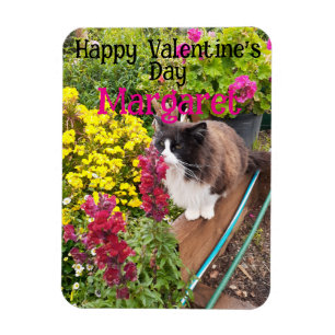 Tuxedo-Katze Süß Lustig Valentins Ehefrauen Name Magnet