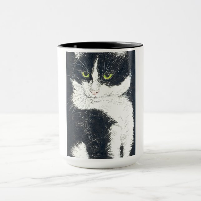 Tuxedo-Katze Tasse (Zentrum)