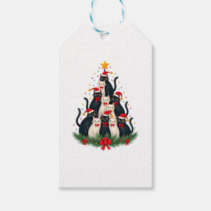 Tuxedo-Katze Weihnachtsbaum Tuxedo-Katze Lichter X Geschenkanhänger