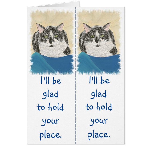 Tuxedo-Katzen-Lesezeichen-Leser-Geschenk-Karten (Vorne)