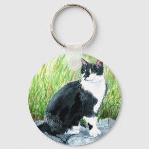 Tuxedo-Katzen-Schlüsselanhänger Schlüsselanhänger
