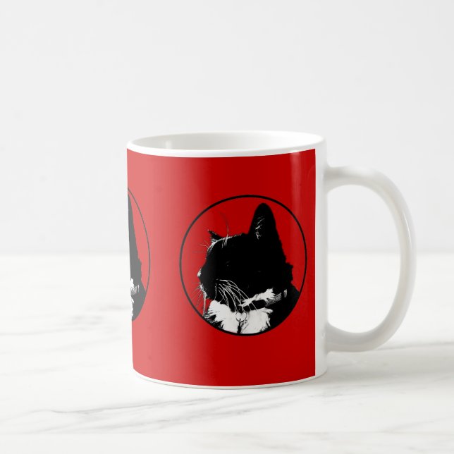 Tuxedo-Katzen-Tasse Kaffeetasse (Rechts)