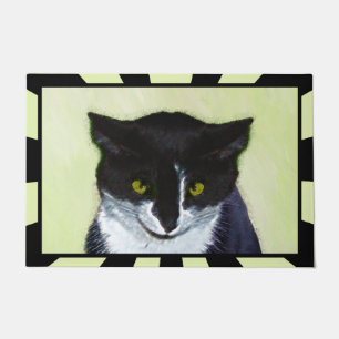 Tuxedo Katzenmalerei - Niedliche Originalkatzenart Fußmatte