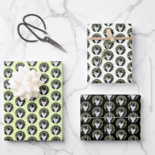 Tuxedo Katzenmalerei - Niedliche Originalkatzenart Geschenkpapier Set