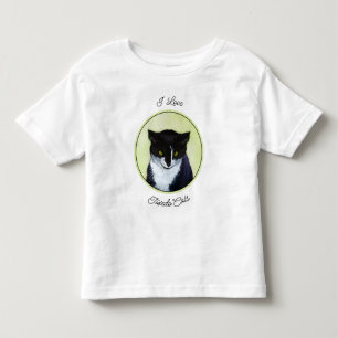 Tuxedo Katzenmalerei - Niedliche Originalkatzenart Kleinkind T-shirt