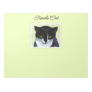 Tuxedo Katzenmalerei - Niedliche Originalkatzenart Notizblock
