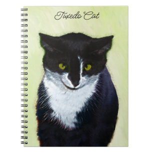 Tuxedo Katzenmalerei - Niedliche Originalkatzenart Notizblock