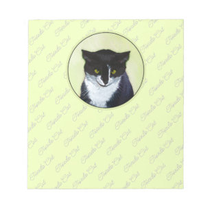 Tuxedo Katzenmalerei - Niedliche Originalkatzenart Notizblock