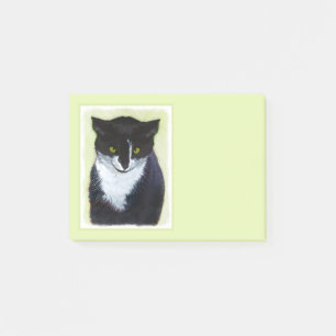 Tuxedo Katzenmalerei - Niedliche Originalkatzenart Post-it Klebezettel