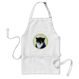 Tuxedo Katzenmalerei - Niedliche Originalkatzenart Schürze