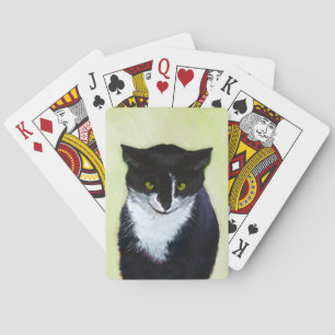Tuxedo Katzenmalerei - Niedliche Originalkatzenart Spielkarten