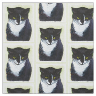 Tuxedo Katzenmalerei - Niedliche Originalkatzenart Stoff