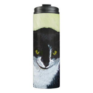 Tuxedo Katzenmalerei - Niedliche Originalkatzenart Thermosbecher
