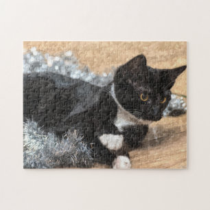 Tuxedo Kitten Tinsel et Puzzle lumière