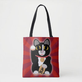Tuxedo Lucky Cat Cartoon Fortune Pet Kitty Tasche