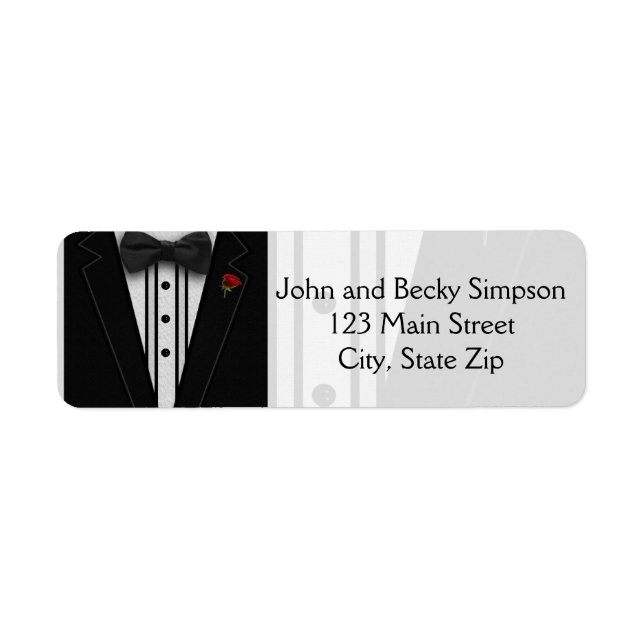 Tuxedo mit Bow-Krawatte-Monogramm (Vorne)