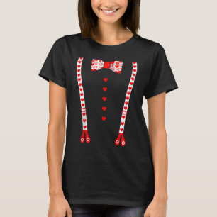 Tuxedo mit Bowtie Valentinstag Herzkostüm T-Shirt