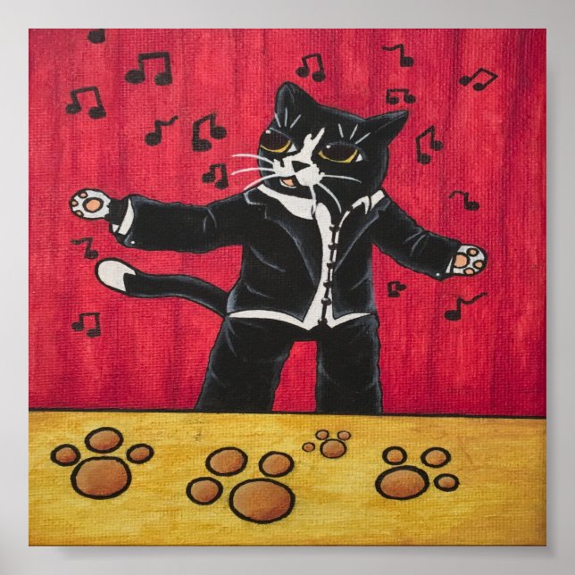 Tuxedo Opera Song Cat Poster (Vorne)