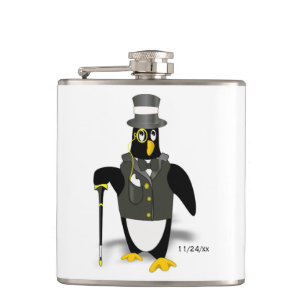 Tuxedo Pinguin Trauzeuge Hochzeit Fakultativdatum Flachmann