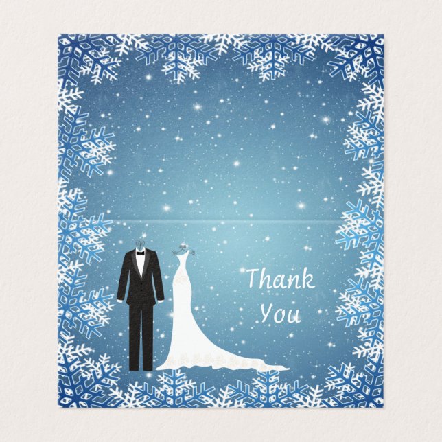 Tuxedo, robe, flocons de neige sur le Merci bleu (Outside Unfolded)