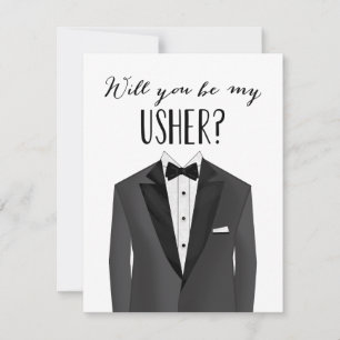 Tuxedo Usher Groomsman Invitation