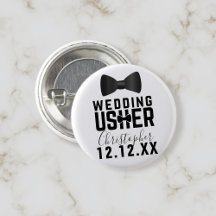 Tuxedo Wedding Usher Brautparty Button