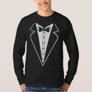 Tuxedo White Bachelor Zeremonie Hochzeit Funny Fun T-Shirt