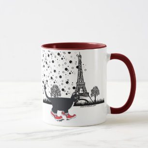 Tuxedokatze in Paris-Tasse Tasse