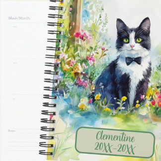 Tuxedokatze Terminkalender Tagebuch undatiert