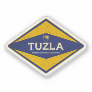 Tuzla Bosnien und Herzegowina Vintag Aufkleber