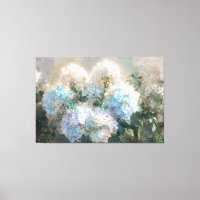 *~* TV2 toile bleu doux Hydrangea Impression