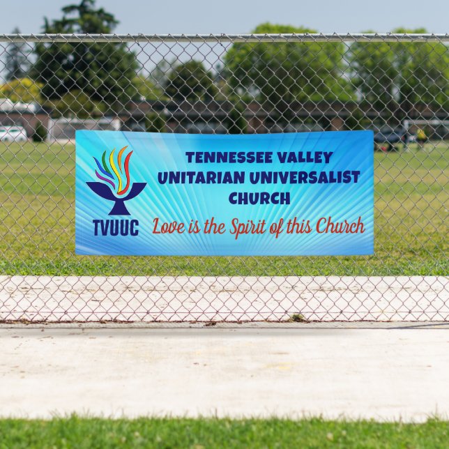 TV Chalice-Logo, Blue Background Banner (Insitu)