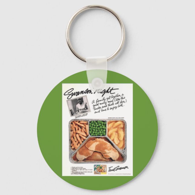 TV Dinner Retro Keychain Schlüsselanhänger (Vorderseite)