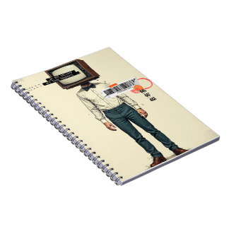 TV Guy Portrait Notebook Notizblock
