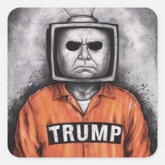 TV-Leiter Prisionär Trump Quadratischer Aufkleber