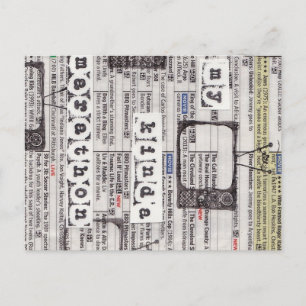 TV Marathon Lover Postcard Postkarte