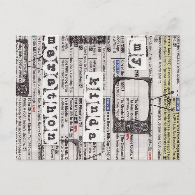 TV Marathon Lover Postcard Postkarte (Vorderseite)