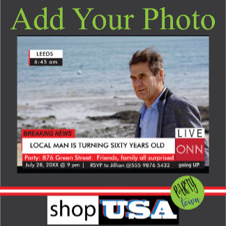 TV News Mens Funny Birthday Magneteinladung