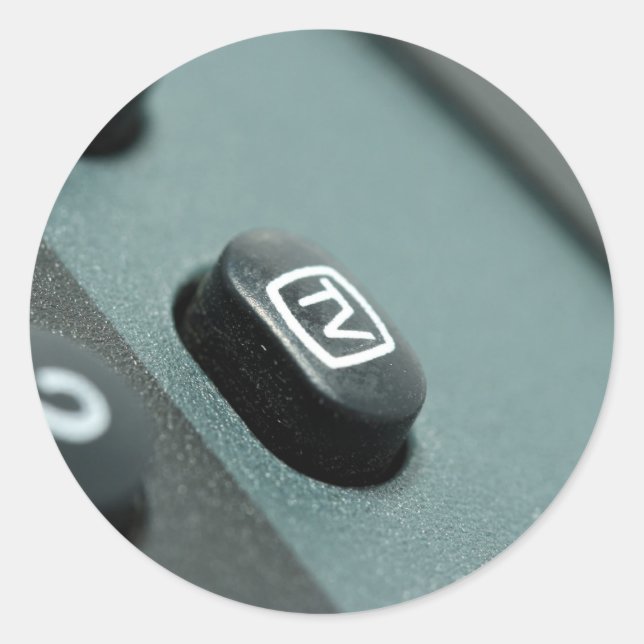 TV-Remote Runder Aufkleber (Vorderseite)
