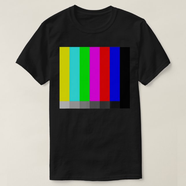 TV Retro-Farbbänder Vintag T-Shirt (Design vorne)