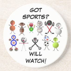 TV Sports Fanatic Getränkeuntersetzer