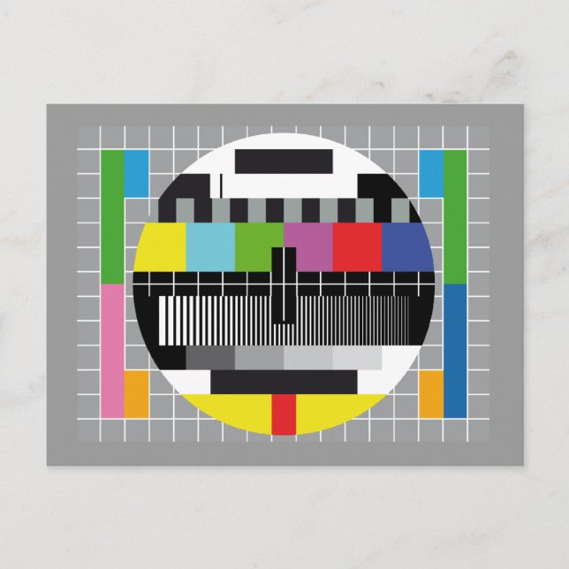 TV-Testsieb Postkarte (Vorderseite)